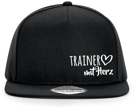 Huuraa Cappy Mütze Trainer mit Herz Geschenk | Baseballkappe Basecap Kappe Geschenkidee Unisex Baseball Cap