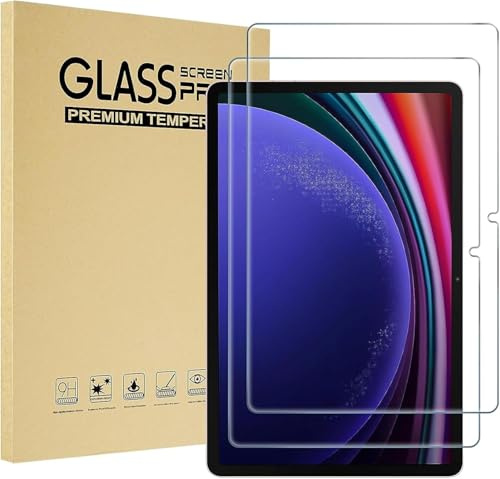 TXWLLIU 2 Stüick Schutzfolie für Samsung Galaxy Tab S9 11 Zoll & Galaxy Tab S10 Lite/S10 FE/S9 FE 10,9 Zoll, Glas Folie Panzerfolie Klar Anti-Kratz Displayfolie, Bläschenfrei, 9H Härte