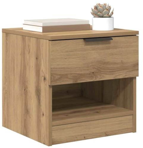 vidaXL Bed Cabinet 2 pcs Artisan Oak 40 x 39 x 40cm Engineered Wood, Modern Bedroom Storage, Rustic Nightstand, Compact Bedside Table, Engineered Wood Furniture Organizing with Style