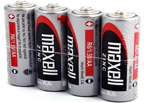 Maxell 774406.00.CN Zink Batterie, Mignon AA, 4 Pack Shrink