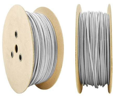40m DRAHTSEIL in PVC 3/4mm TRANSPARENT verzinkt Stahlseil Seil Draht Stahl