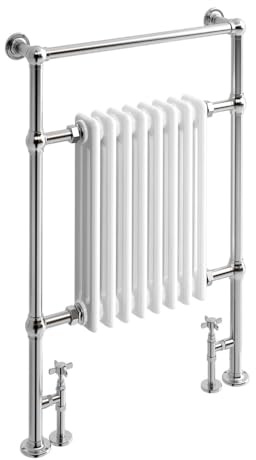 iBathUK Radiatore da Bagno riscaldato Tradizionale Vintage a 8 colonne
