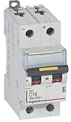 Disjoncteur DX³ 16kA courant continu 16A courbe C - 2 modules