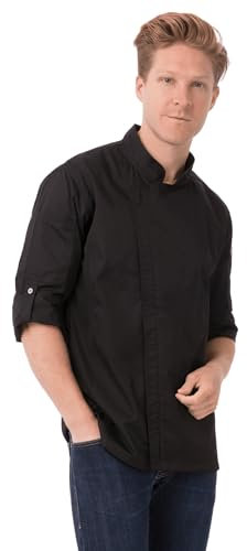 Chef Works Herren Bclz008blks Kochjacken, Schwarz, S EU