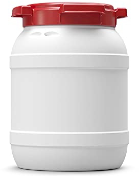 Sunbox Bidón Boca Ancha 6L sin Asas Blanco y Rojo (CurTec) 7006
