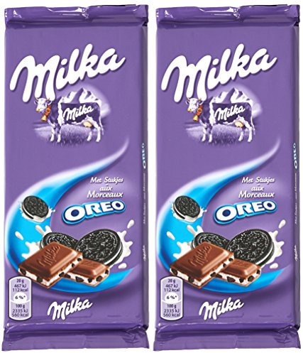 Milka Oreo Chocolat 2 Tablettes de 100 g - Lot de 7