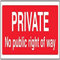 vsafety 76023 ax-r Allgemeine Landwirtschaftliche Schild, Private, keine öffentlichen Wege, starrer Kunststoff, Landschaft, 300 mm x 100 mm, rot