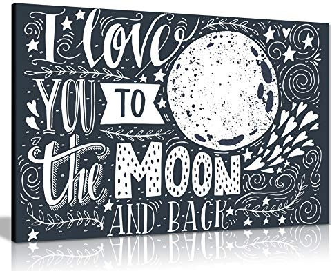 Panther Print Kunstdruck auf Leinwand „I Love You To The Moon & Back“, 45,7 x 30,5 cm