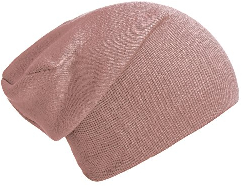 DonDon Mütze Herren Mütze Damen Wintermütze Slouch Beanie - Altrosa