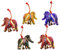 RASTOGI Kunsthandwerk Set of 5 Multi Colored Elefant, Vogel, camel, Herz, Glocke, Regenschirm Festival Dekostoff Collectible Tiere oder, Textil, elefant
