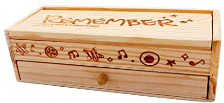 Abcsea Vintage Federmäppchen, Holz, 20.5 cm x 8.3 cm x 6.2 cm, 1 Stück
