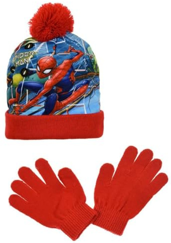 Spiderman Jungen Schal & Handschuh-Set Rot rot One size