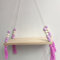 SpirWoRchlan Wandregal Schweberegal Holz Ständer Schaukel Hängenden Wandregal WandboardMacaron Board Mädchen Kinderzimmer Decor Größe: 38x14x1,2cm (Lila)