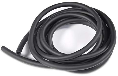 Nikou 3 Meter Latexschlauch, Naturlatex Schleuder Gummiband Elastische Gummischlauch Sprinklerschlauch, für Fitness Muskeln Rallye Übung Outdoor Schleuderkatapult 6 x 9mm (Schwarz)