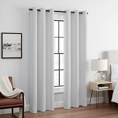 Eclipse Andover Thermo-Verdunkelungsvorhänge mit Ösen, 3-lagig, 107 x 241 cm, Weiß