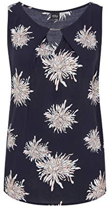 s.Oliver BLACK LABEL Damen 150.10.004.10.100.2010486 Bluse, Navy Flower Print, 34