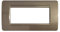 Placche Compatibile Con Bticino Matix, Placche Da 6 Moduli/Posti, Colore Bronzo