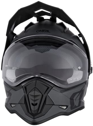 O'NEAL | Motorradhelm | Enduro Motorrad | Ventilationsöffnungen für maximalen Luftstrom & Kühlung, ABS-Schale, integrierte Sonnenblende | Sierra Helmet R | Erwachsene | Schwarz Grau | S