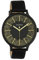 Oozoo Damenuhr mit Lederband 45 MM Black/Schwarz Glitzer/Schwarz C10679