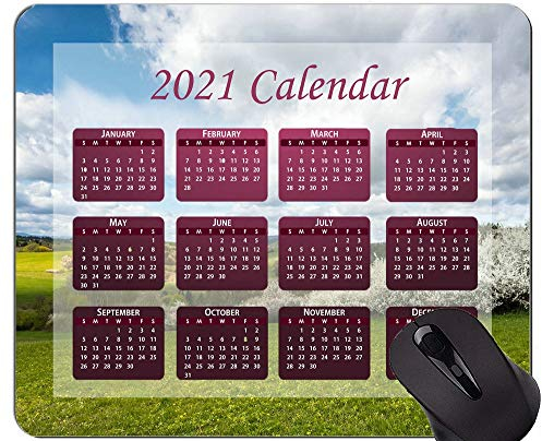 YENDOSTEEN 2021 Kalender Mauspad mit Feiertagen, Cloud Sky Panorama Mauspads