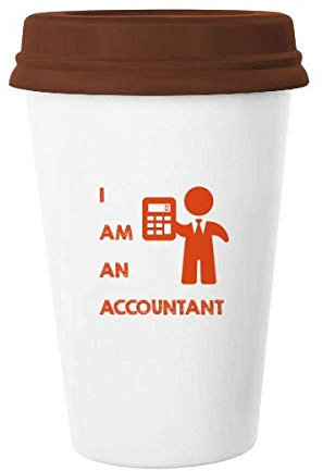 Calculator Accounting Data Job Mug Coffee Drinking Glass Pottery Ceramic Cup Lid