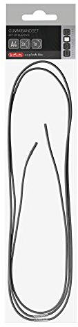 Herlitz 50033829 Gummibandset für my.book flex, A4, anthrazit, 1 Set