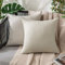 MIULEE 2er Set Wasserdicht Kissenbezug Outdoor Sofakissen Dekokissen Modern Kissenbezüge Weihnachten Dekorativ Kissenhülle aus Polyster Leinen-Optik für Garten Sofa Wohnzimmer Bett 60x60 cm Beige