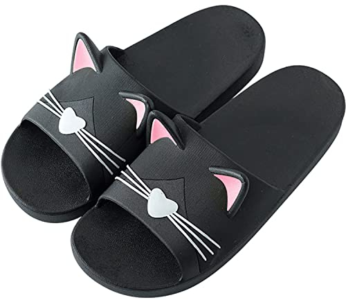 AioTio Infradito e Ciabatte da Spiaggia e Piscina per Donna Casa Estive Interno Pantofole da Doccia e Bagno Scarpe Sandali Antiscivolo Comode per Ragazzi e Ragazze(Nero, 40/41 EU)