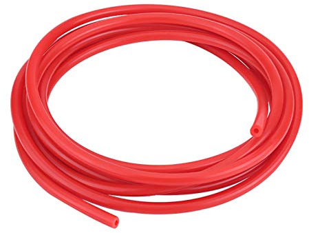 Tubo de Vacío de Silicona, Manguitos Silicona Coche 4 mm de Diámetro Interior 5 m de Largo Universal Car Auto Manguera de Vacío de Silicona (Rojo)