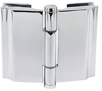 CENPEK 180 Degree Bearing Type Glass Clamp Hinge Connector, Adaptive 8-10MM Glass, Stainless Steel Brushed Finish
