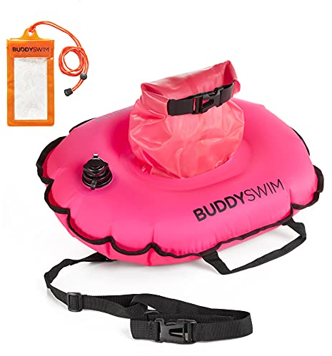 Buddyswim Hydrastation 10 L Open Water Schwimmboje mit zentraler wasserdichter Tasche für einfachen Zugriff auf Ihre Habseligkeiten zu speichern. Inklusive wasserdichter Handytasche