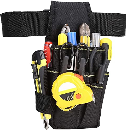 Werkzeugtasche Für Den Gürtel, Werkzeughalter Beutel, Professionelle Tasche Mit Verstellbarem Gürtel Für Heimwerker, Elektriker, Schreiner, Bauarbeiter (A)