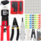 MAYLINE-TECH RJ45 Pince à Sertir de Testeur de Network Réseau Cable Kit d'outils de Réparation d'Ordinateur RJ11 RJ12 Cat6 Cat5e, Professional Maintenance de Testeur de Câble LAN (Gris)