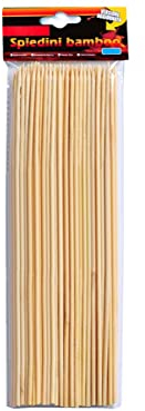 A2ZWORLD 90 Pezzi Spiedini Bamboo, Spiedini Bambu, Diametro 3mm, Lunghezza da 15cm 20cm 25cm 30cm (20cm)