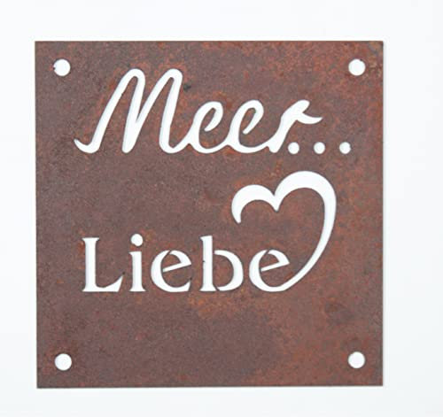 Manufakt Design Franken Edelrost Schild Meer Liebe...