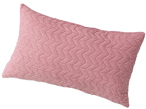 Pink Velvet Throw Cushion, Wheat Pattern Decor Throw Pillow Stuffer Home Decor Back Lumbar Support Cushion for Car Seat Sofa, 30 x 50cm