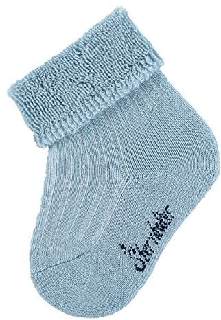 Sterntaler Baby Socken uni - Baby Söckchen mit Umschlag Innenfrottee und Rippenmuster - Unisex Strümpfe mit hohem Baumwollanteil - hautsympathisch und bequem