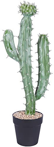 Ruwenus Cactus artificiale 61 cm di altezza piante di cactus finto cactus Saguaro con fioriera per interni ed esterni, casa, ufficio, negozio, decorazione del giardino