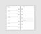 pen & pages® Kalender undatiert - Personal - 6 Löcher - A6 Organizer, Kalendereinlagen, Wochenkalender, Terminkalender, 9,5 x 17,1 cm (1W1S)