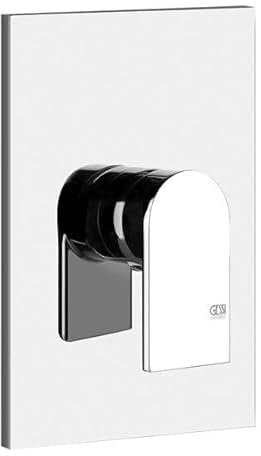 Gessi Emporio Via Manzoni Fertigmontageset Einhebelmischer, ohne Umstellung, für Wanne/Dusche geeignet, für Unterputz-Körper, ein Ausgang, 44632, Farbe: Finox Optik