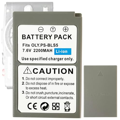 Aousavo BLS-5 BLS-50 Replacement Battery Compatible with Olympus BLS-5, BLS-50, PS-BLS5 / E-M10 / Pen E-PL2 / E-PL5 / E-PL6 / E-PL7 / E-PM2 / Stylus 1