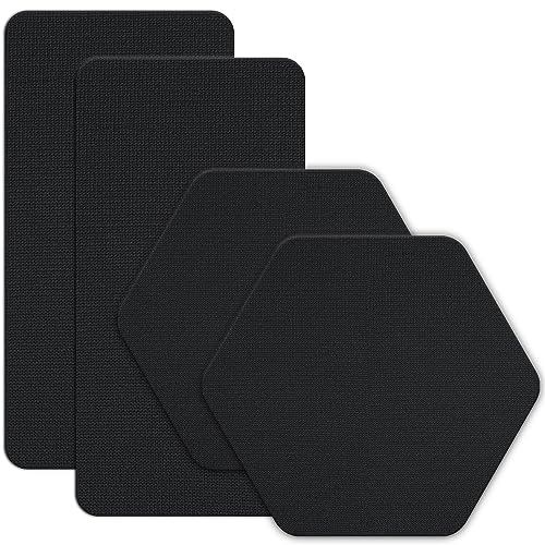 GEAR AID Tenacious Tape Gore-TEX Stoffflicken zum schnellen Fixieren von Löchern und Rissen in Jacken, Handschuhen, Regen- und Skihosen, schwarz, 6,3 x 7,1 cm, sechseckig, 6,3 x 10,2 cm, rechteckig, 4