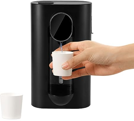 Automatischer Mundwasser-Spender, 540ml Wandmontage Mundwasser Spenderflasche mit Magnetischen Bechern,3 Einstellbare Dosierstufen, USB-Aufladung (Schwarz)