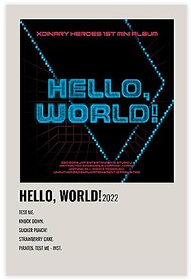 VOLBOZ Xdinary Heroes – Hello World 2022 Album Cover Kunst Poster Leinwand Poster Schlafzimmer Dekor Sport Landschaft Büro Zimmer Dekor Geschenk ungerahmt 30 x 45 cm