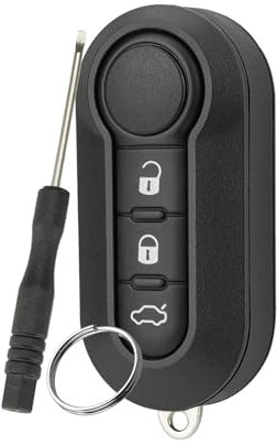 3-Knopf-Auto-Klappschlüssel-Etui fürFiat 500 Key fob for FIAT Doblo Ducato Panda Punto Peugeot Citroen Brava Bravo Evo Grande Stilo Remote Control Klappschlüssel-Etui