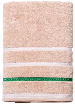 UNITED COLORS OF BENETTON. - Badetuch, 70 x 140 cm, 450 g/m², 100% Baumwolle, beige mit Streifen