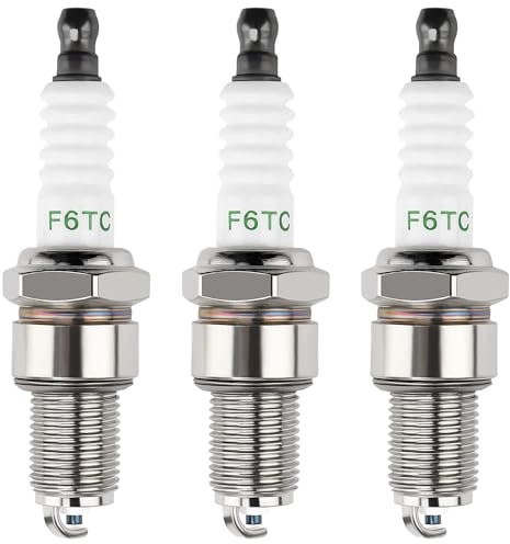 VooGenzek 3 Pezzi F6TC Candela Sostituzione, F6TC Candela per Tosaerba, F6TC / F7TC Candele di Accensione Sostituire, per GX120 GX200 GX240 Go Kart dissodamento Macchina di Polacco 168F