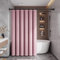 Beydodo Rideaux de Douche 90x200cm, Rideau de Douche Lavable en Polyester Effet Lin Rose Rideau Salle de Bain Douche avec Anneaux