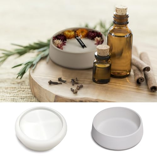 2 PCS Groß Rund Tablett Epoxidharz Formen Obsttablett Harzformen Silikonform Tablett Rund Silikonform Schale Epoxidharz Formen Silikonform Schalen Gießformen Teller Epoxy Form,Teetablett Untersetzer