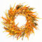 Perfnique 60cm Fall Wreath For Porch Door, Autumn Front Door Wreath Home Outdoor Indoor Window Wall Decor, Fall Thanksgiving Halloween Farmhouse Harvest Decorations (Orange Wheat)
